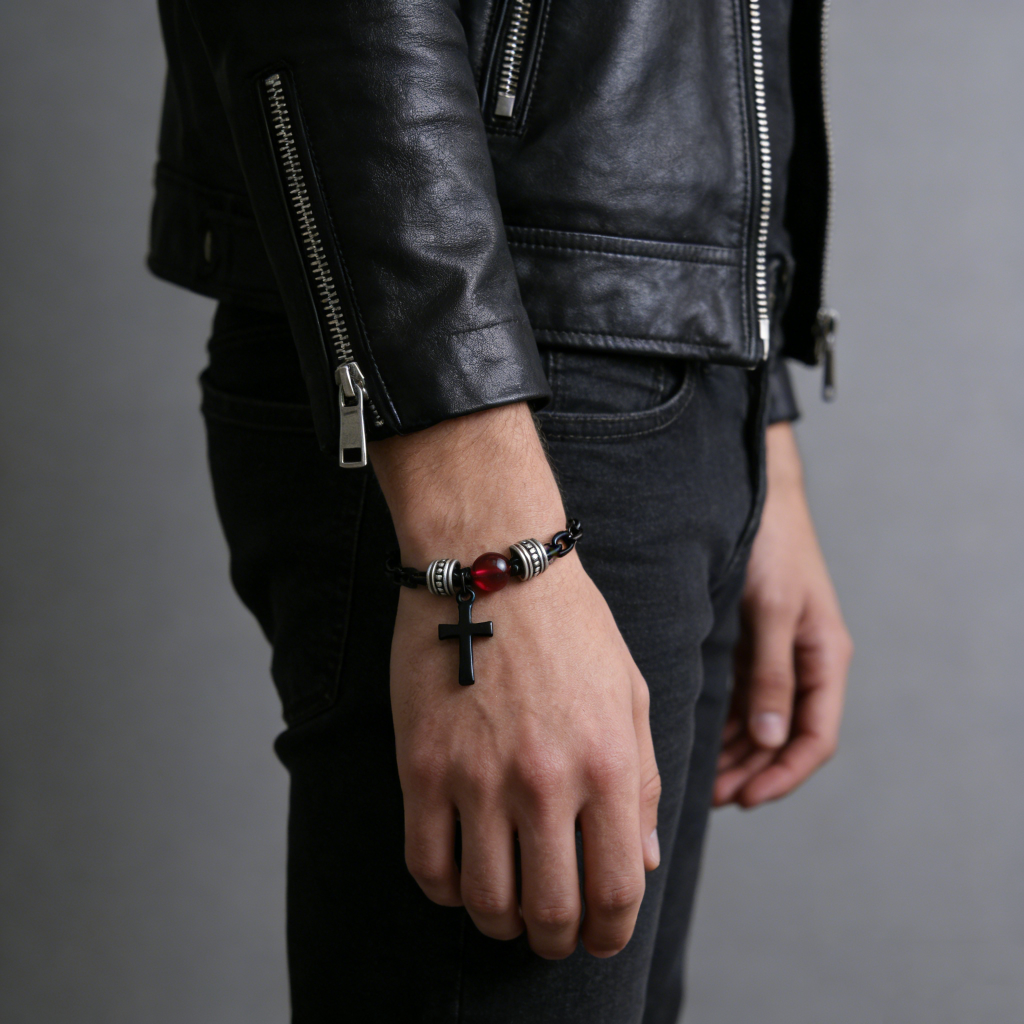 Gothic Cross Bracelet