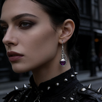 Amethyst Potion Bottle Earrings