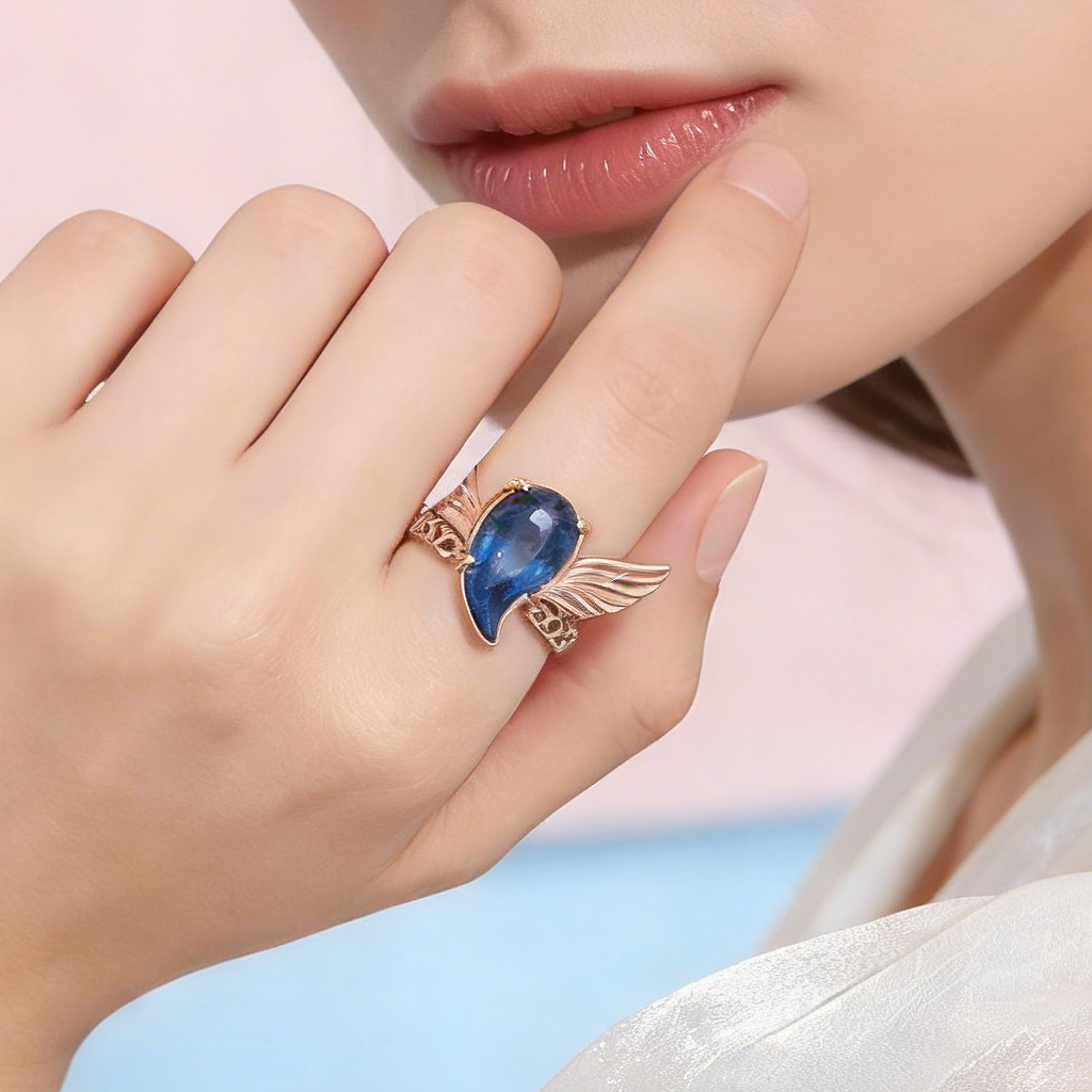 Winged Sapphire Ring