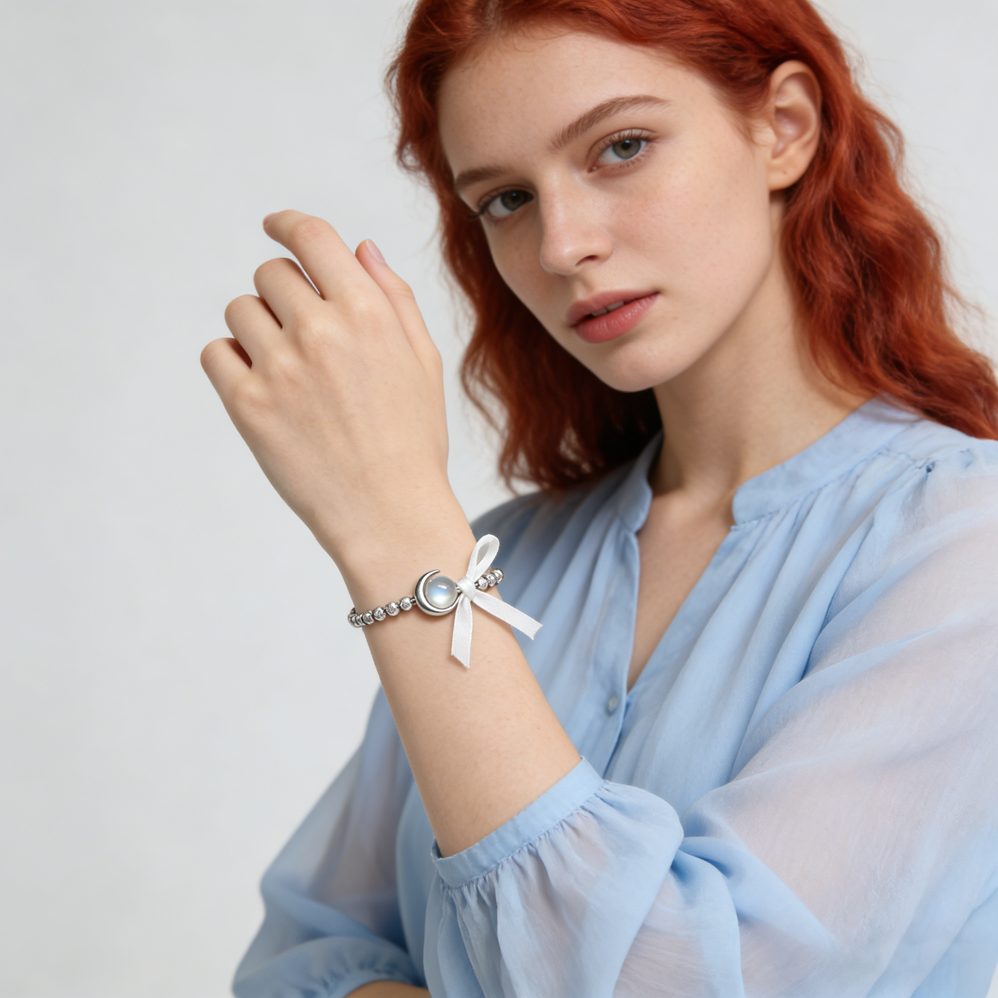 Moonstone Bow Bracelet