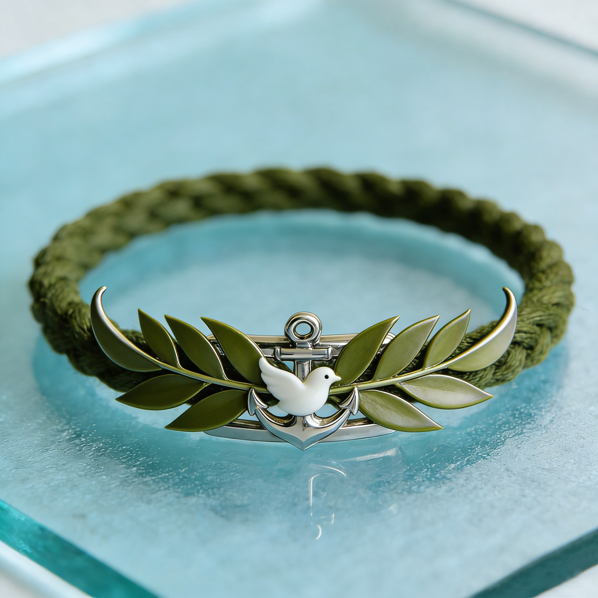 Peace Dove & Laurel Bracelet
