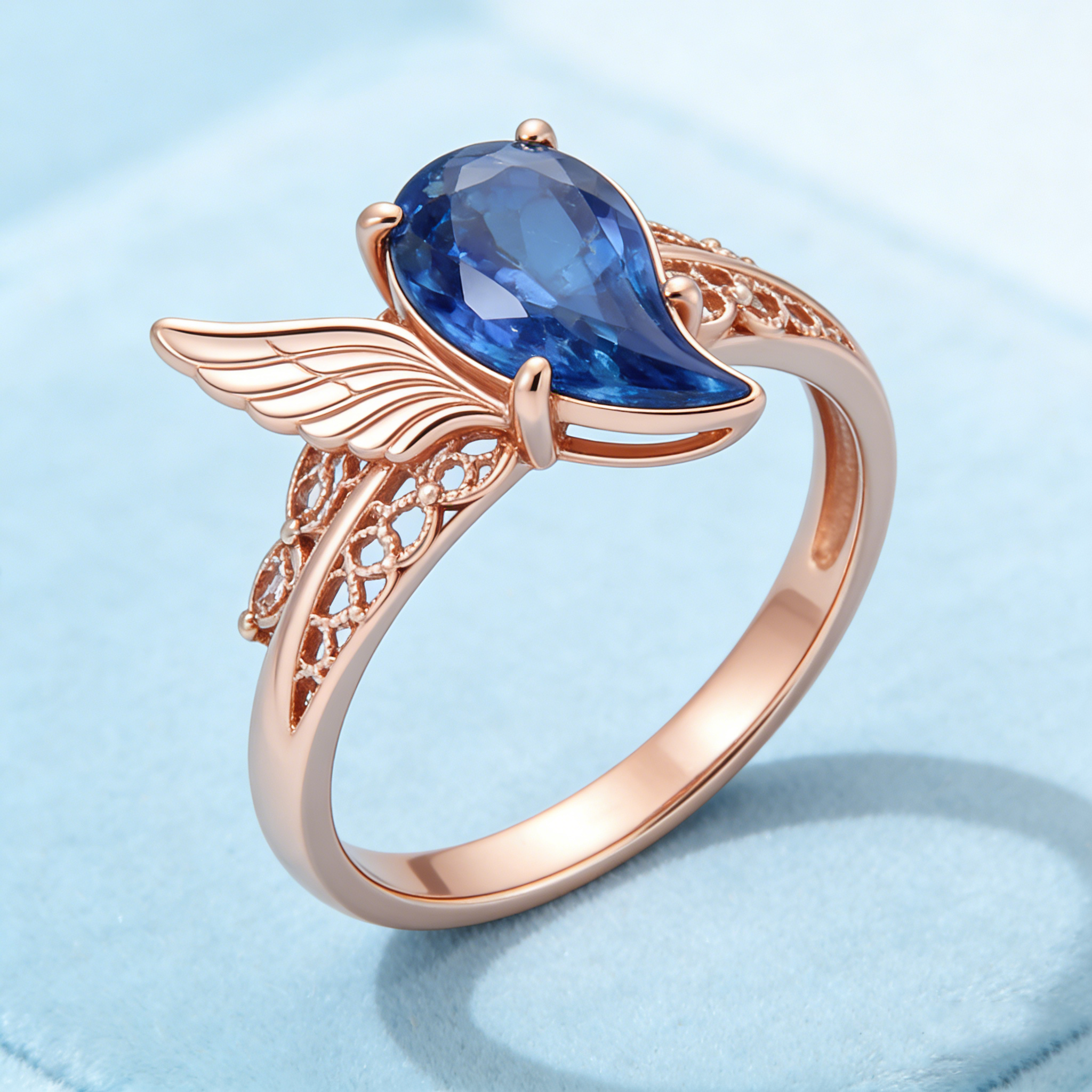 Winged Sapphire Ring