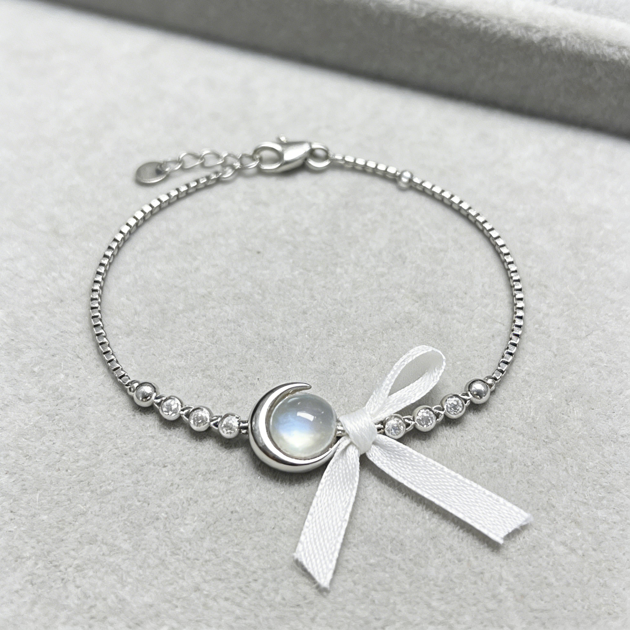 Moonstone Bow Bracelet