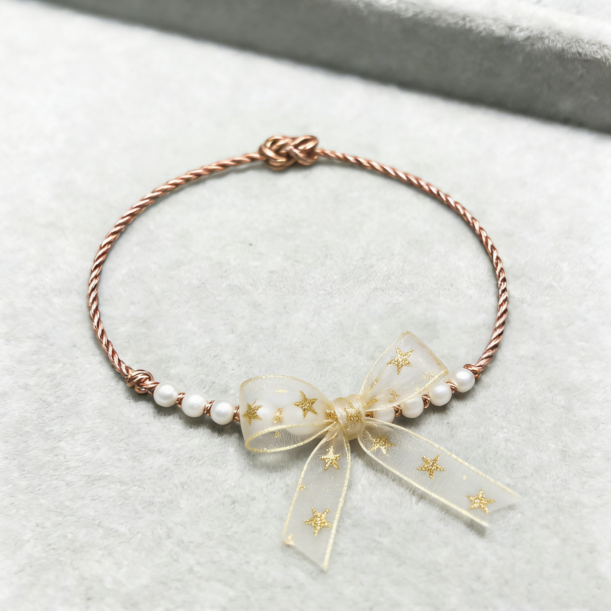 Starry Bow Pearl Bracelet